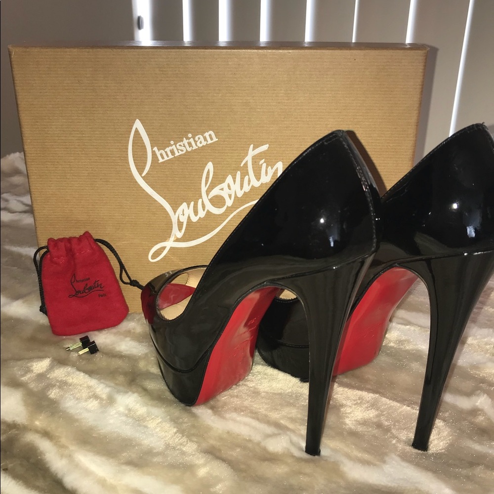 Authentic Christian Louboutin Lady Peep heels